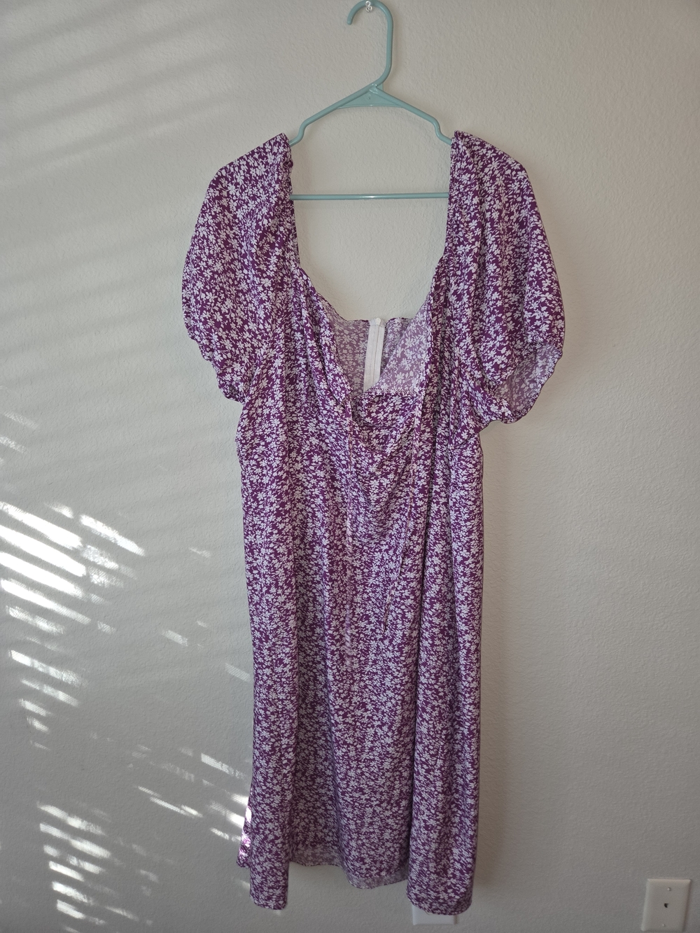 Purple Floral Milkmaid Style Dress